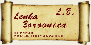 Lenka Borovnica vizit kartica